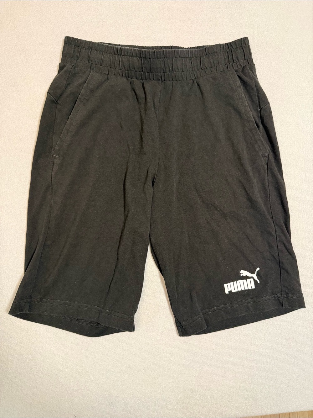 Puma Men's Black Athletic Shorts with Logo